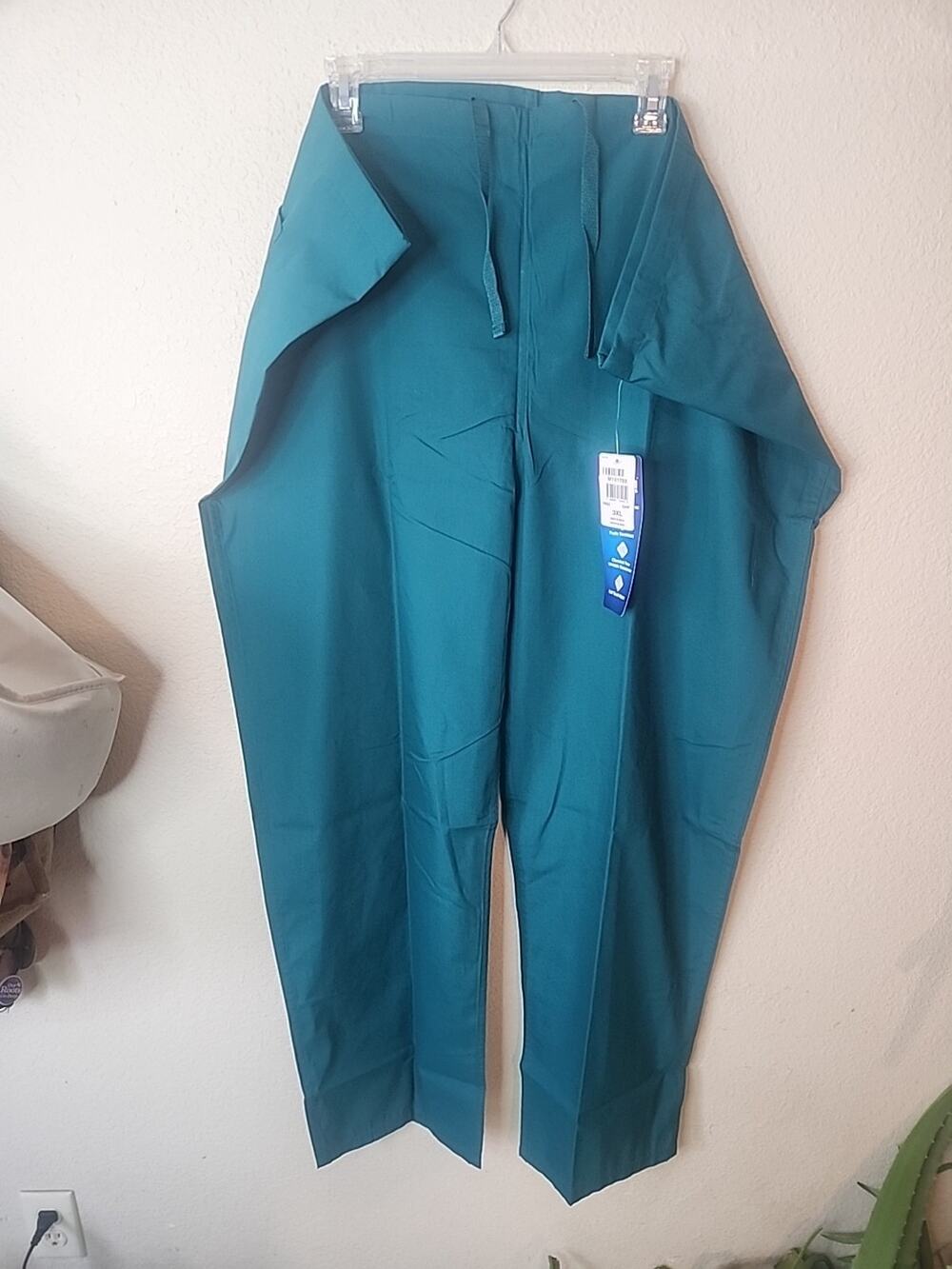 Landau Blue Green Scrub Pants Drawstring Two Pocket New SIZE 3XL